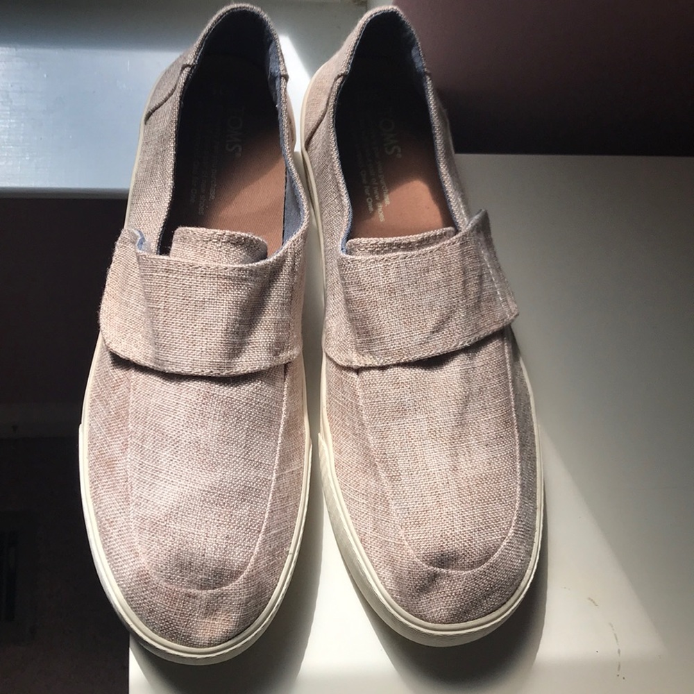 TOMS Shimmer Rose Velcro Strap Avalon, Size 11